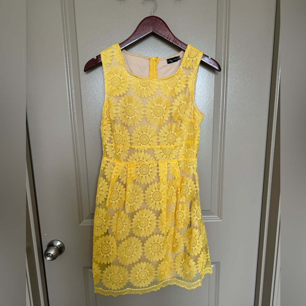 Yellow Flower Texture Dress